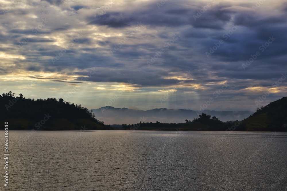 sunriee over the dam