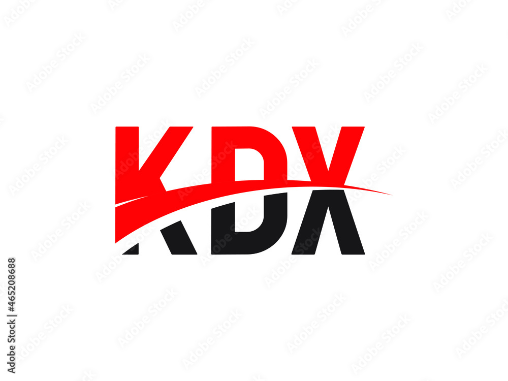 KDX Letter Initial Logo Design Vector Illustration