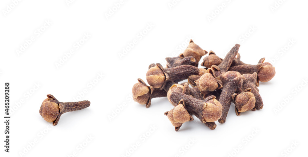 Spice cloves on white background Spice cloves on white background