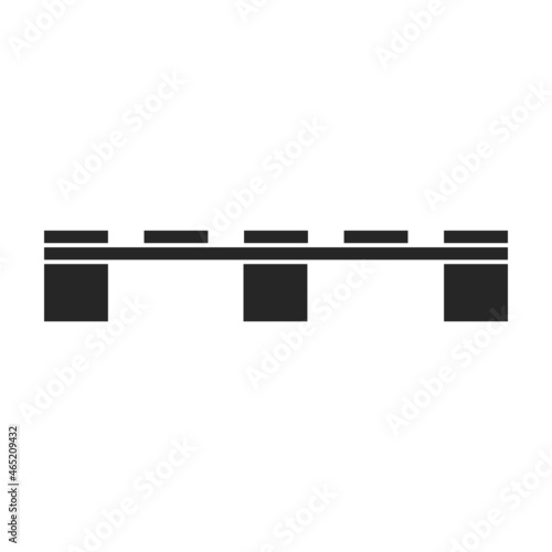 Wood pallet vector icon.Black vector icon isolated on white background wood pallet.