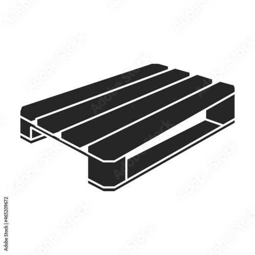 Wood pallet vector icon.Black vector icon isolated on white background wood pallet.