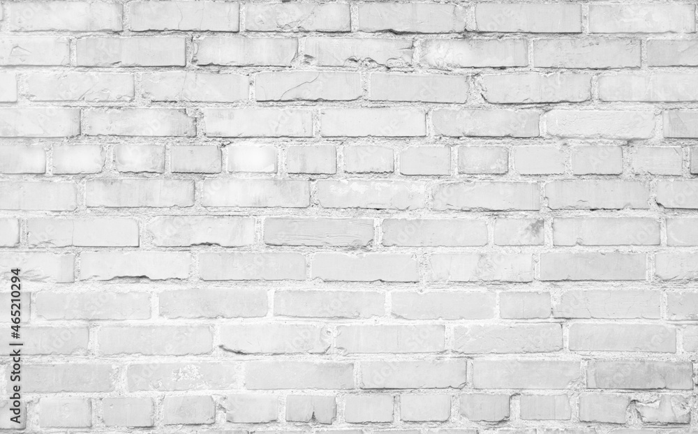Fototapeta premium Old grunge brick white wall background