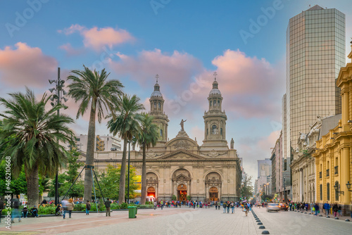 Plaza de las Armas square in Santiago  Chile photo