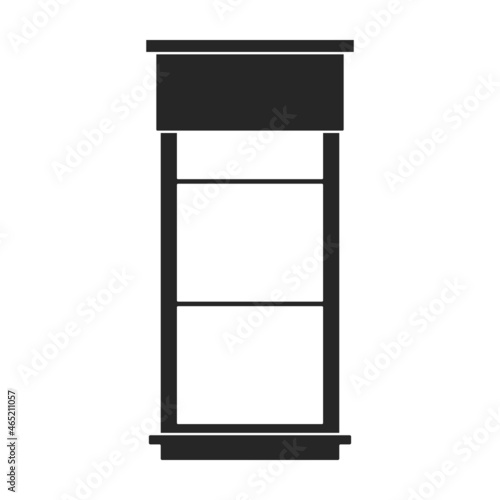Window blind vector black icon. Vector illustration jalousie on white background. Isolated black illustration icon of window blind .
