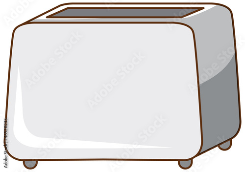Bread toaster without bread on white background