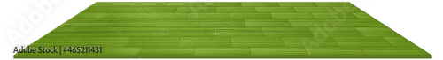 Green wooden floor tiles isolated on white background
