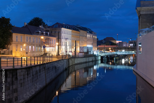 Germany, Berlin, Spreekanal at dusk photo