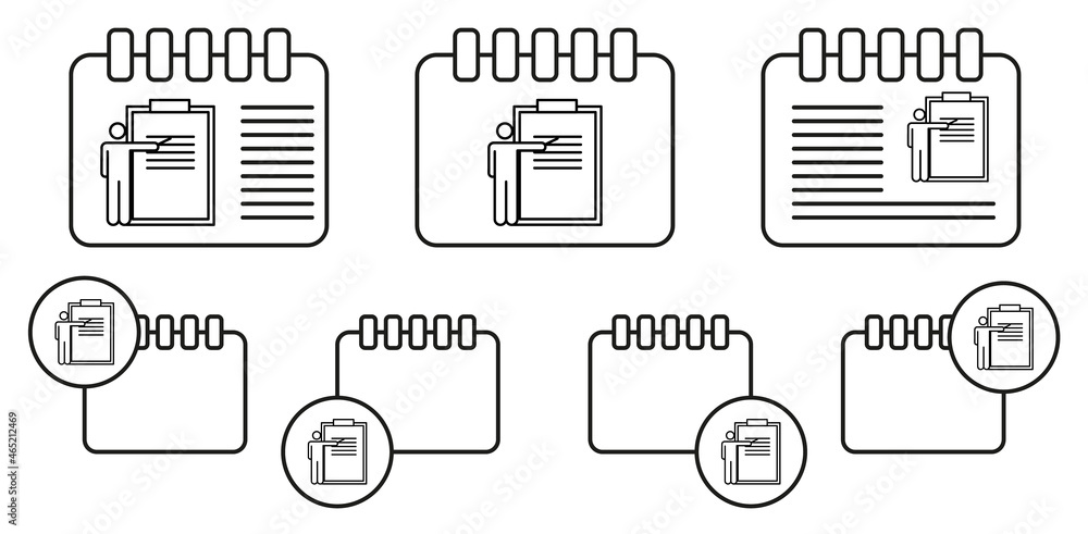 Questionnaire, report vector icon in calender set illustration for ui and ux, website or mobile application Questionnaire, report vector icon in calender set illustration for ui and ux, website or mobile application