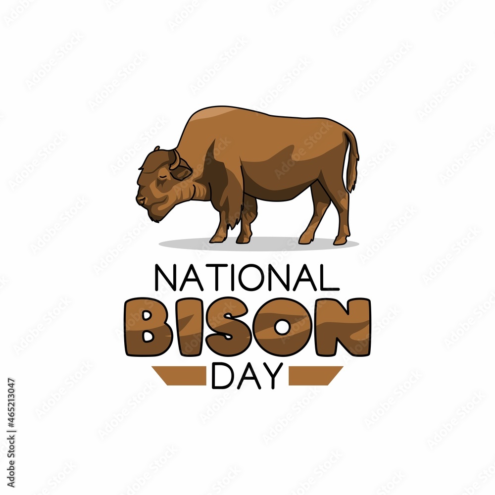 vector graphic of national bison day good for national bison day