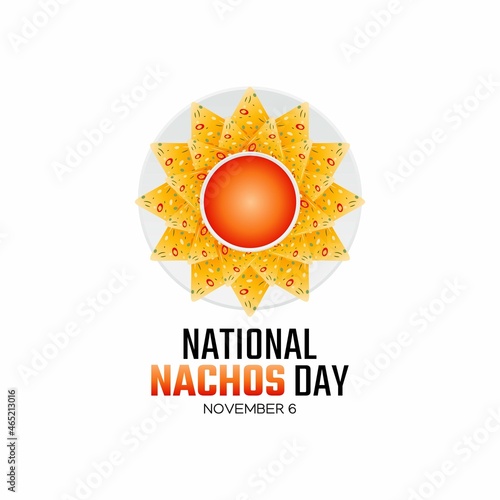 vector graphic of national nachos day good for national nachos day celebration. flat design. flyer design.flat illustration.