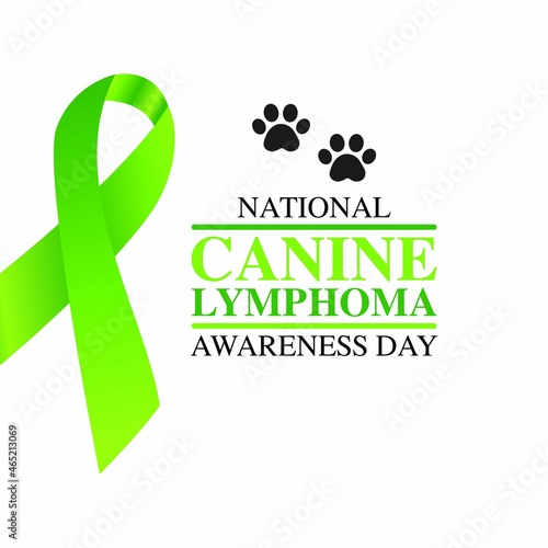 vector graphic of national canine lymphoma awareness day good for national canine lymphoma awareness day celebration. flat design. flyer design.flat illustration.