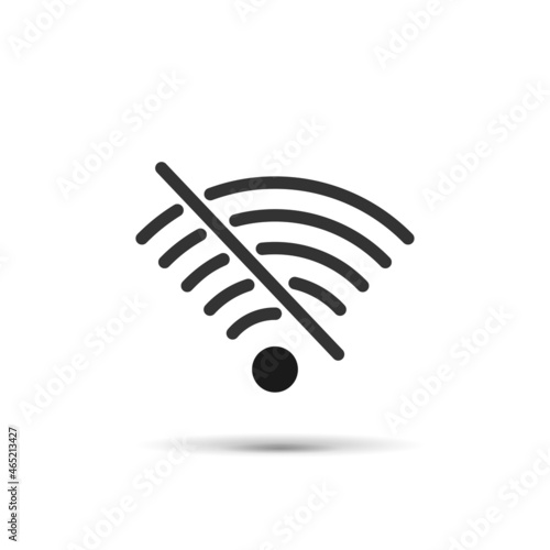 Wifi signal problem icon illustration