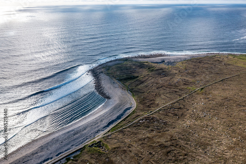 Aerial view of the beautiful coastline of Gweedore : Bloody foreland and Brinlack - County Donegal, Ireland photo