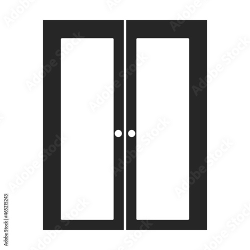 Door vector icon.Black vector icon isolated on white background door .