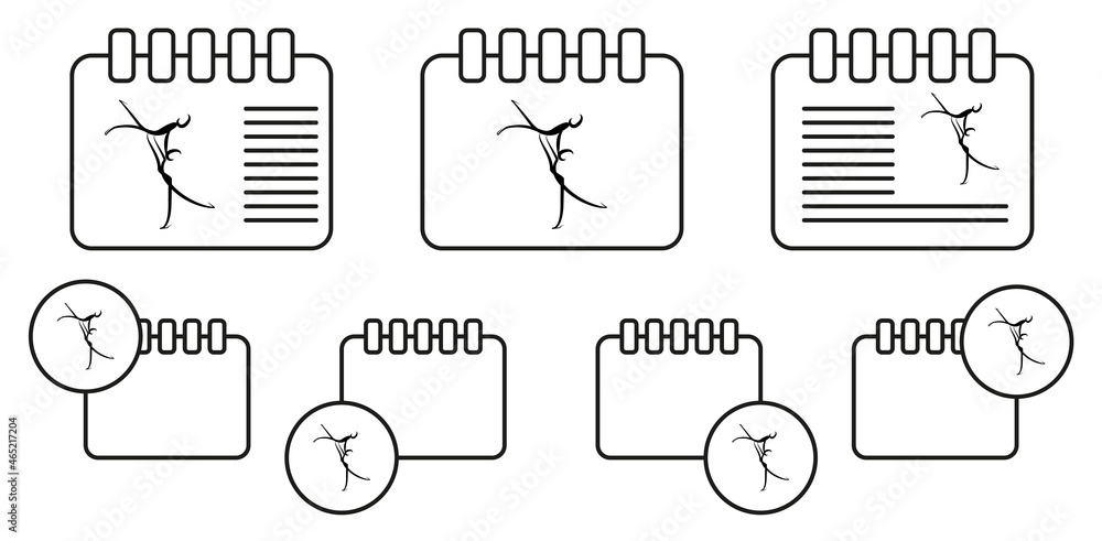Dancer vector icon in calender set illustration for ui and ux, website or mobile application Dancer vector icon in calender set illustration for ui and ux, website or mobile application