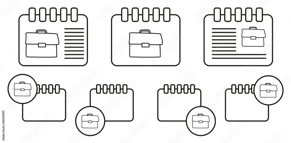 Portfolio sketch vector icon in calender set illustration for ui and ux, website or mobile application Portfolio sketch vector icon in calender set illustration for ui and ux, website or mobile application