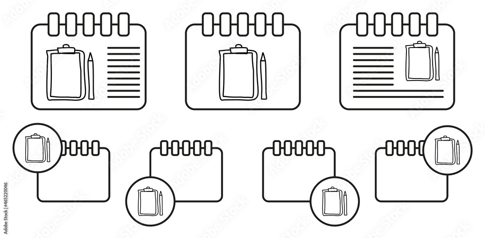 Folder tablet and pencil sketch vector icon in calender set illustration for ui and ux, website or mobile application Folder tablet and pencil sketch vector icon in calender set illustration for ui and ux, website or mobile application