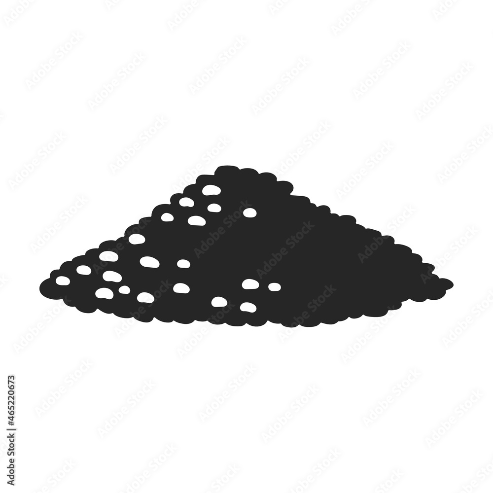 Pile concrete vector icon.Black vector icon isolated on white