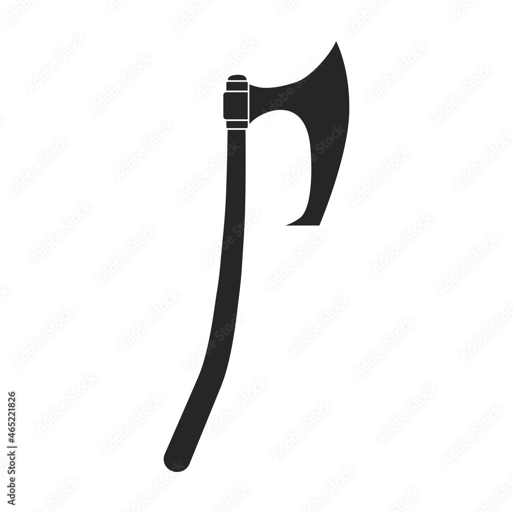 Axe of medieval vector black icon. Vector illustration weapon ancient on white background. Isolated black illustration icon axe of medieval . Axe of medieval vector black icon. Vector illustration weapon ancient on white background. Isolated black illustration icon axe of medieval .