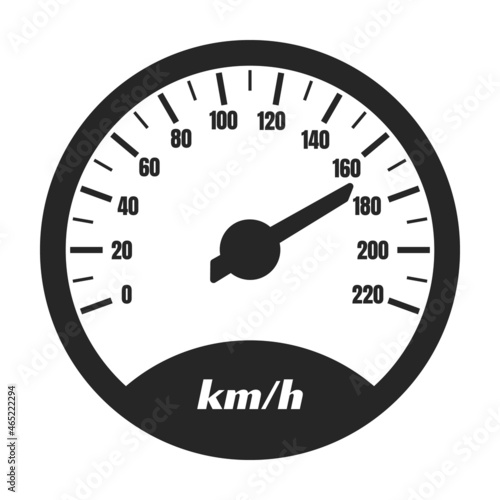 Speedometer vector icon.Black vector icon isolated on white background speedometer .