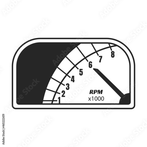 Speedometer vector icon.Black vector icon isolated on white background speedometer .