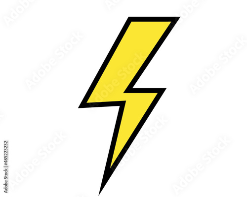 Lightning, electricity vector logo design element. Electricity energy and thunder symbol concept. Lightning bolt in a circle. Vector illustration.