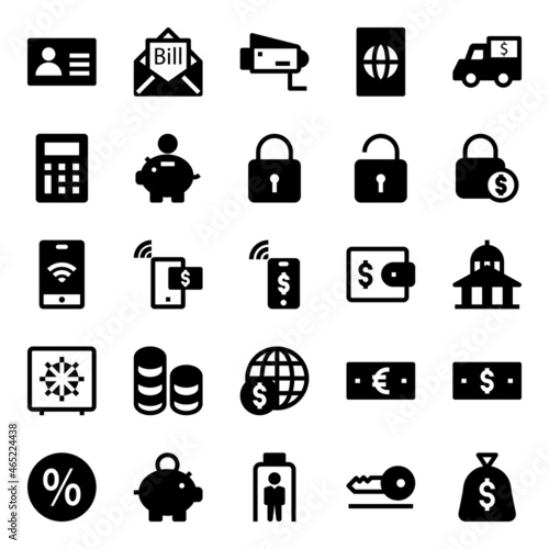 Glyph icons for credit card payments.