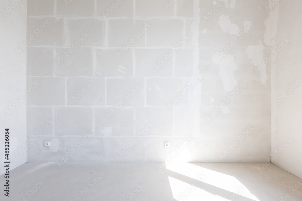 interior of the apartment without decoration in gray colors interior of the apartment without decoration in gray colors
