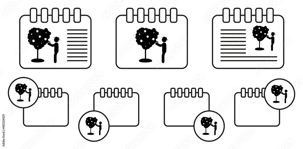 Man picking vector icon in calender set illustration for ui and ux, website or mobile application Man picking vector icon in calender set illustration for ui and ux, website or mobile application