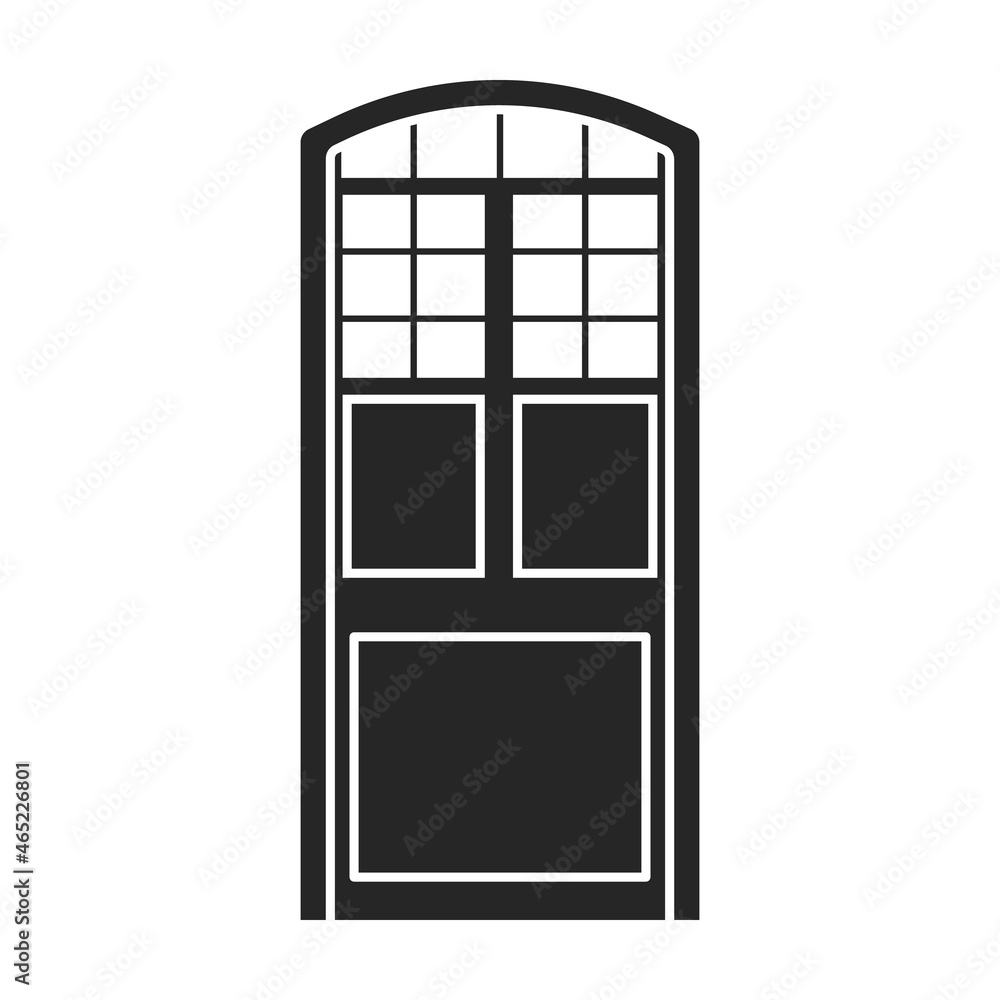 Door vector icon.Black vector icon isolated on white background door . Door vector icon.Black vector icon isolated on white background door .