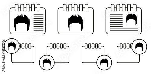 Hair, woman, haircut mohawk vector icon in calender set illustration for ui and ux, website or mobile application