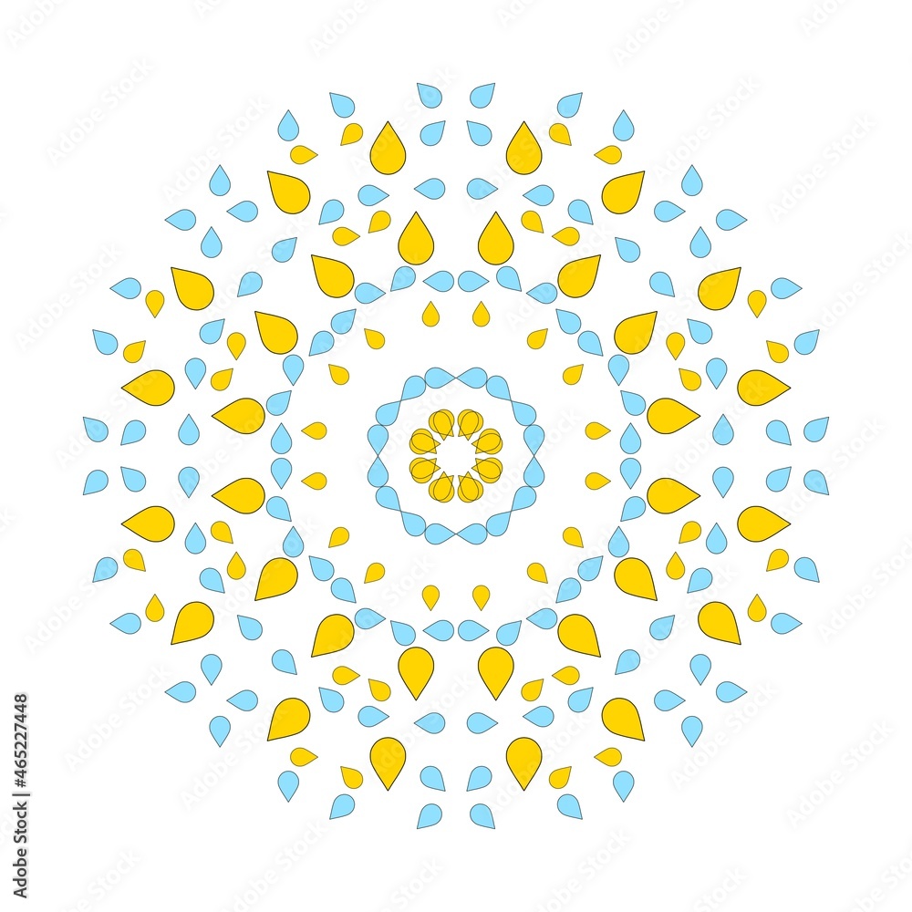 Round decoration. Ethnic mandala. A unique abstract illustration. A beautiful image will decorate design projects and ideas. A unique combination of lines, waves of curves, textures. Round decoration. Ethnic mandala. A unique abstract illustration. A beautiful image will decorate design projects and ideas. A unique combination of lines, waves of curves, textures.