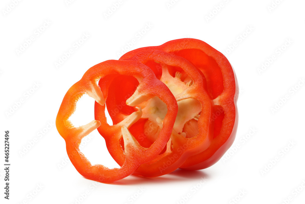 Red bell pepper isolated on white background Red bell pepper isolated on white background