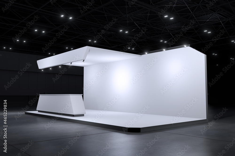 Exhibition stand for mockup and Corporate identity,Display design.Empty