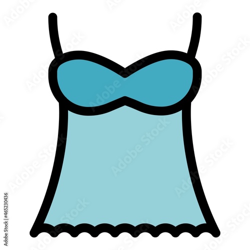 Underware lingerie icon. Outline underware lingerie vector icon color flat isolated