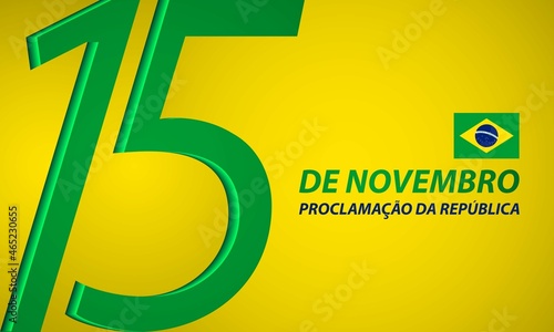 Brazil Republic Day Background Design.