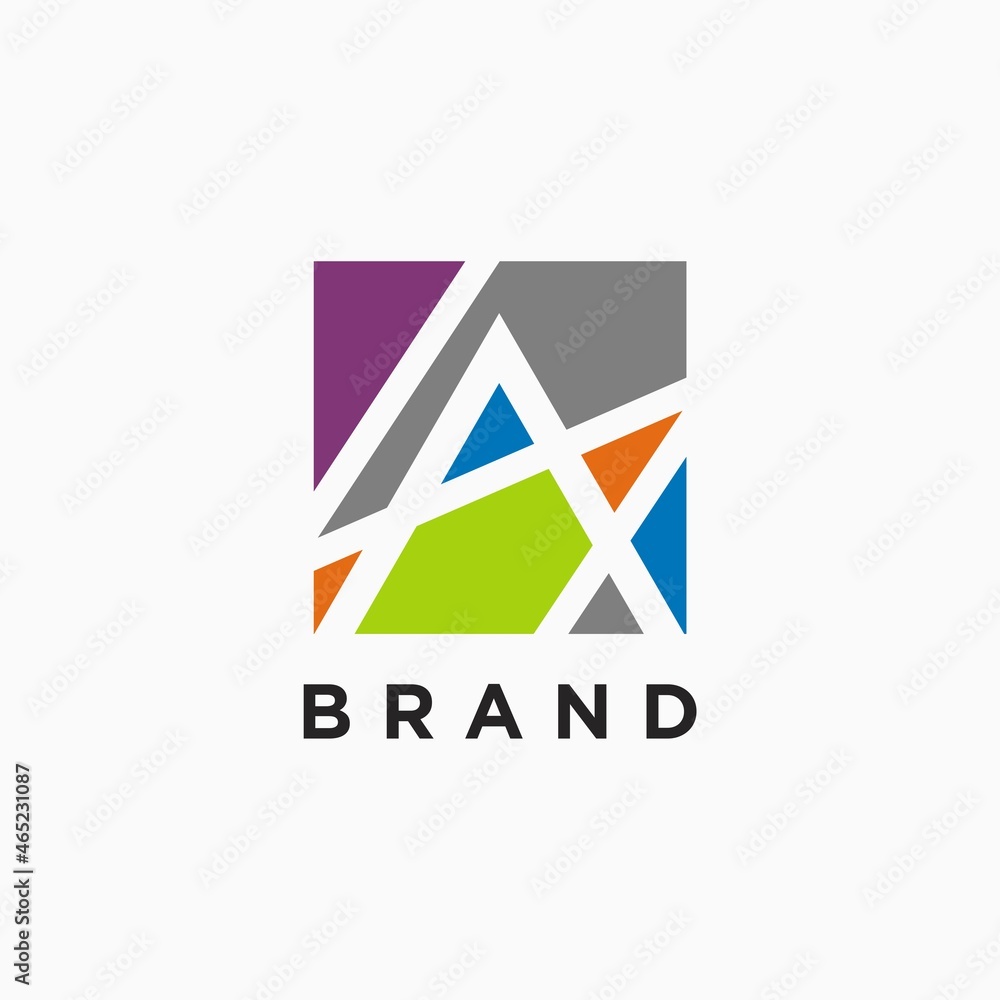 A initial logo abstract design concept for brand