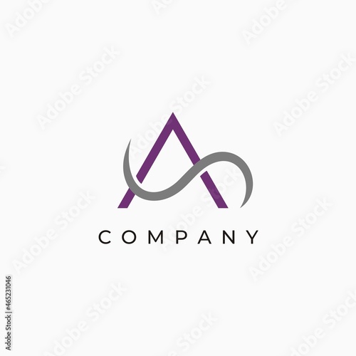 A and S initial logo with abstract design concept for brand photo