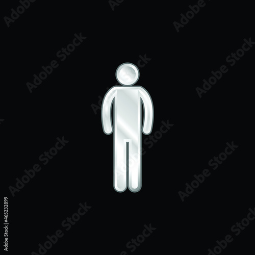 Basic Silhouette silver plated metallic icon