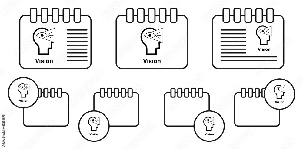 Human mind, vision vector icon in calender set illustration for ui and ux, website or mobile application Human mind, vision vector icon in calender set illustration for ui and ux, website or mobile application
