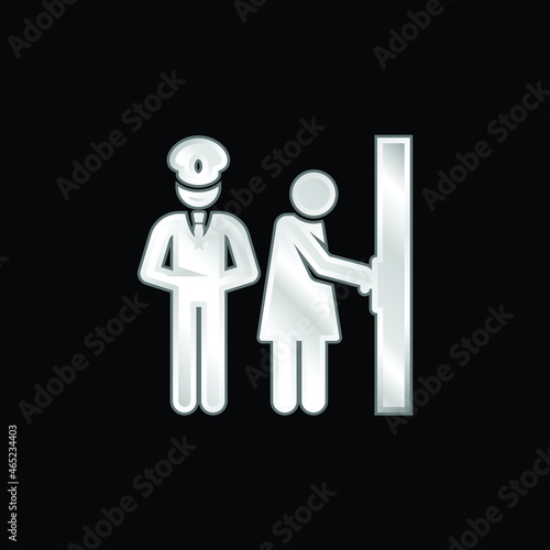 Bodyguard silver plated metallic icon