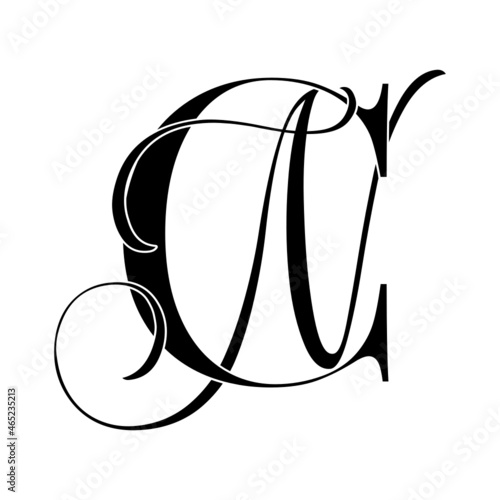 cn, nc, monogram logo. Calligraphic signature icon. Wedding Logo Monogram. modern monogram symbol. Couples logo for wedding