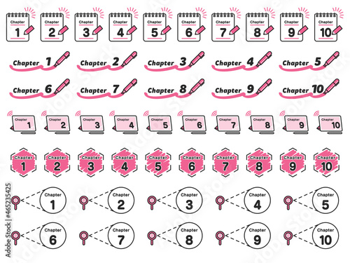 チャプター 見出し アイコン セット／2色