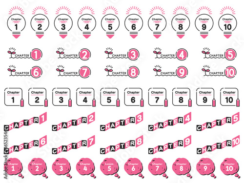 チャプター 見出し アイコン セット／2色