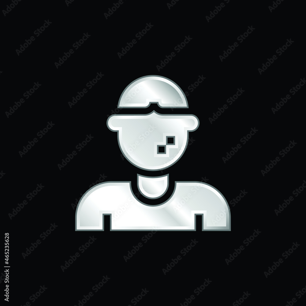 Allergy silver plated metallic icon Allergy silver plated metallic icon