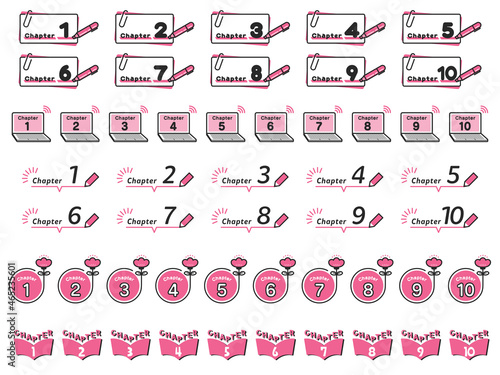 チャプター 見出し アイコン セット／2色