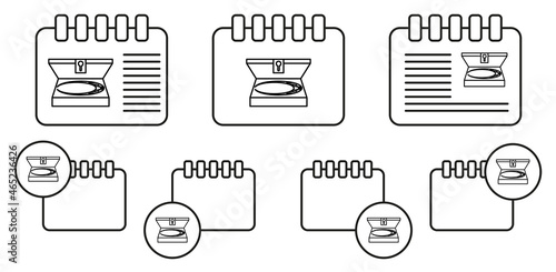 Necklace vector icon in calender set illustration for ui and ux, website or mobile application