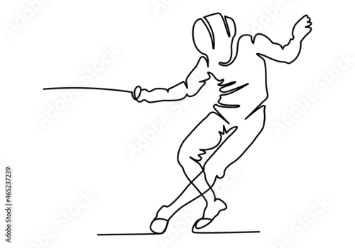 Illustration with black fencing on white background. Vector background. Sports background. Vector illustration design. Isolated vector illustration.