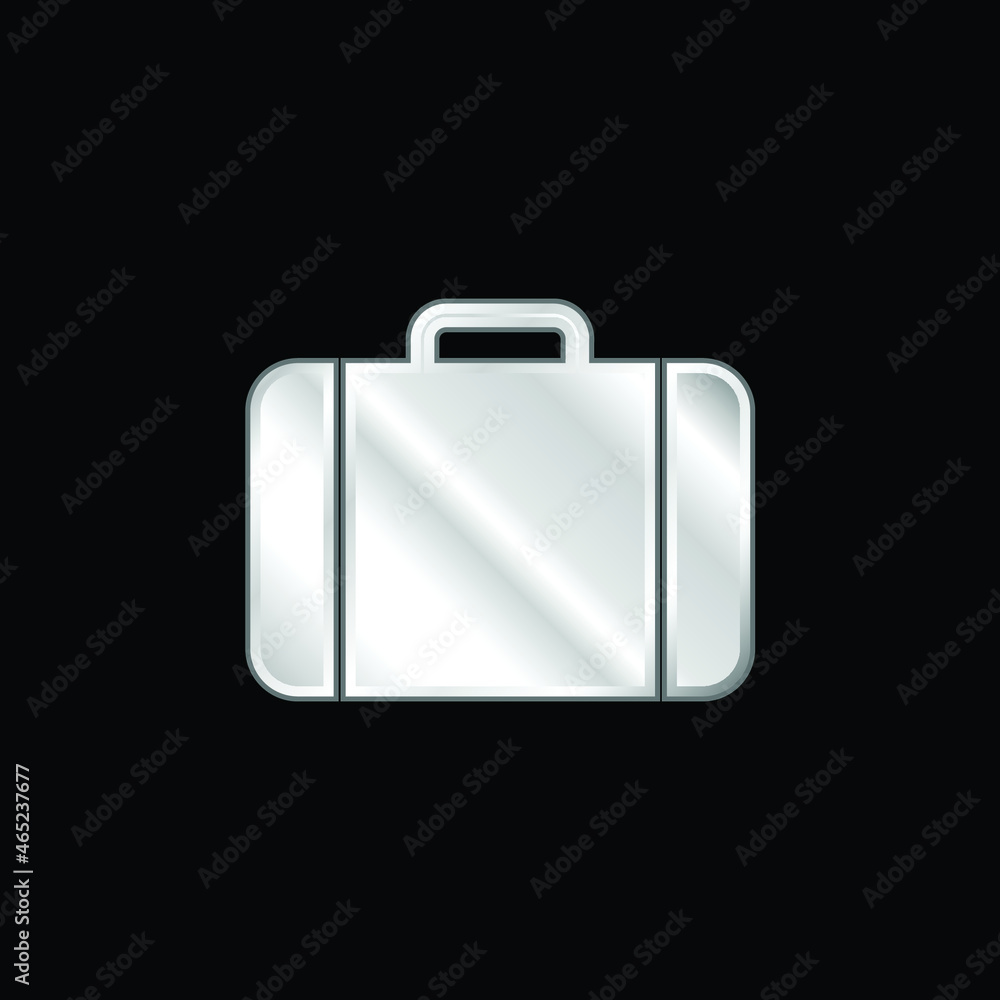 Black Baggage Tool silver plated metallic icon Black Baggage Tool silver plated metallic icon