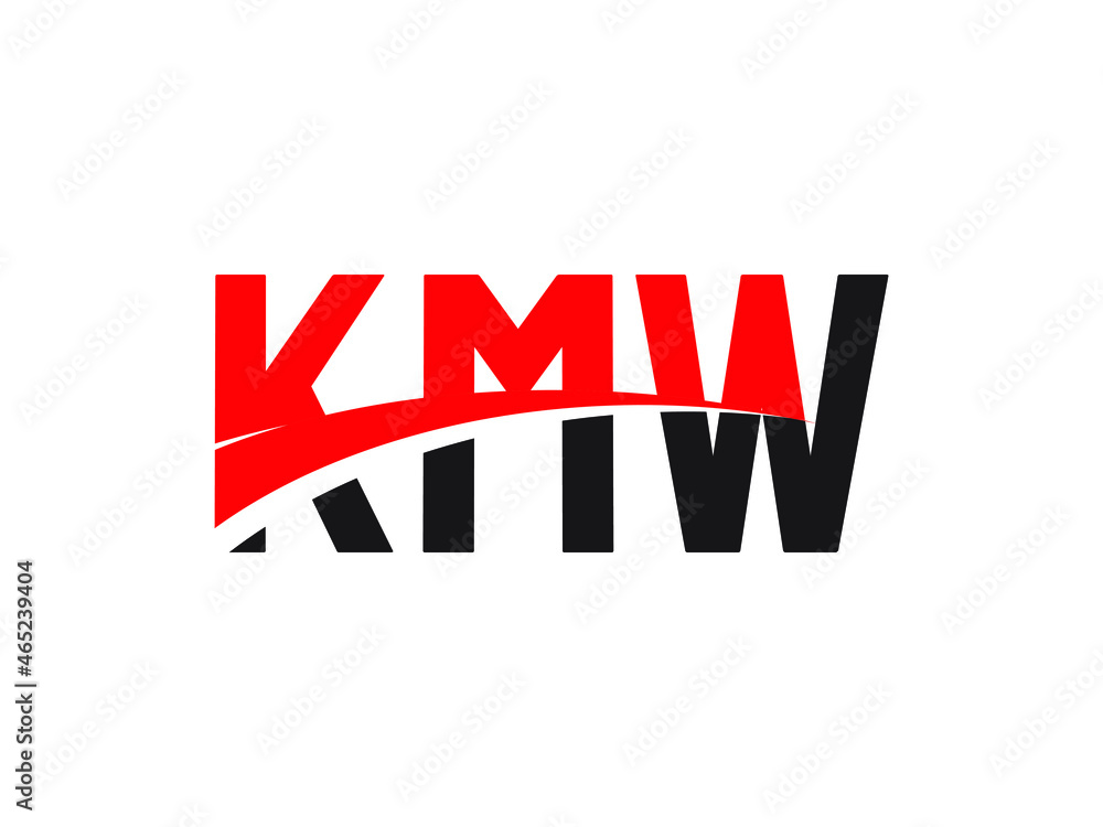 KMW Letter Initial Logo Design Vector Illustration